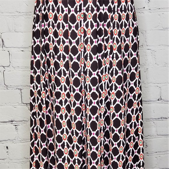 TRINA TURK Geometric Bra Halter Maxi Dress, Sz M - Picture 7 of 8